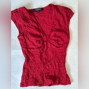 RAMPAGE Red Lace Women's Blouse
